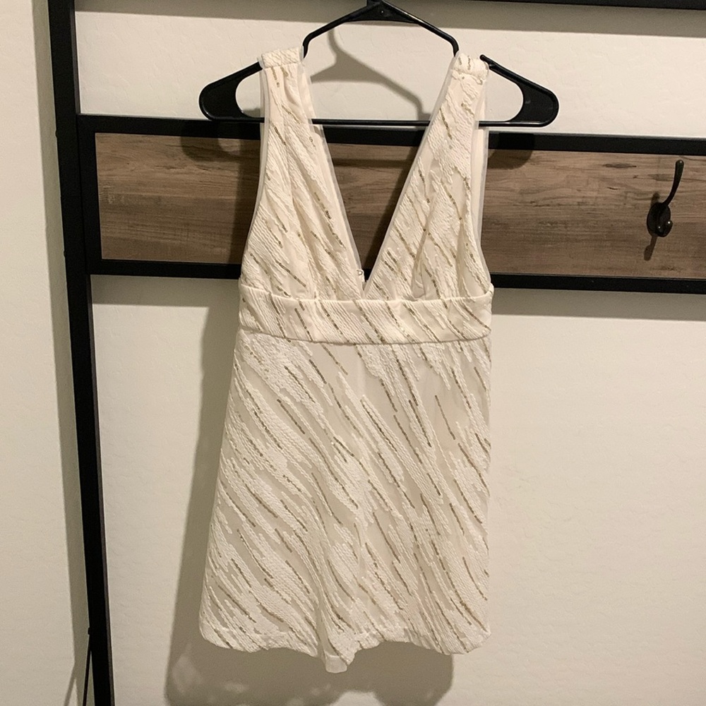 BCBGenaration Dress White & Gold